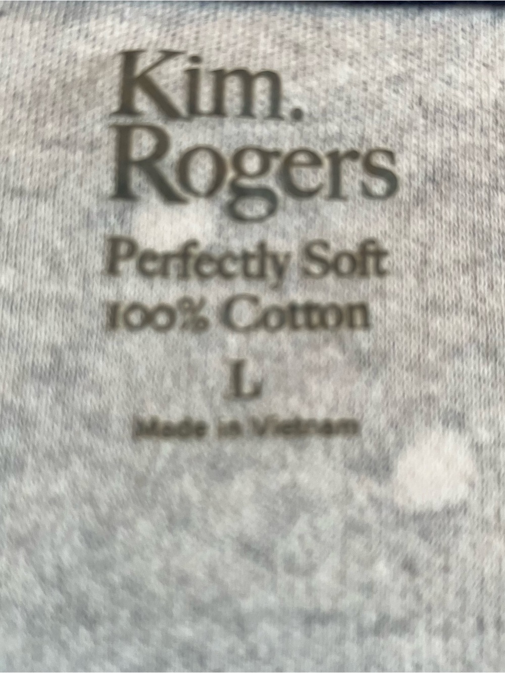 Kim Rogers Navy and White Striped Polka Dot 3/4”Sleeve Top - Picture 3 of 5